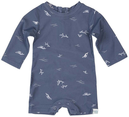 Swim Onesie Long Sleeve Classic Whales