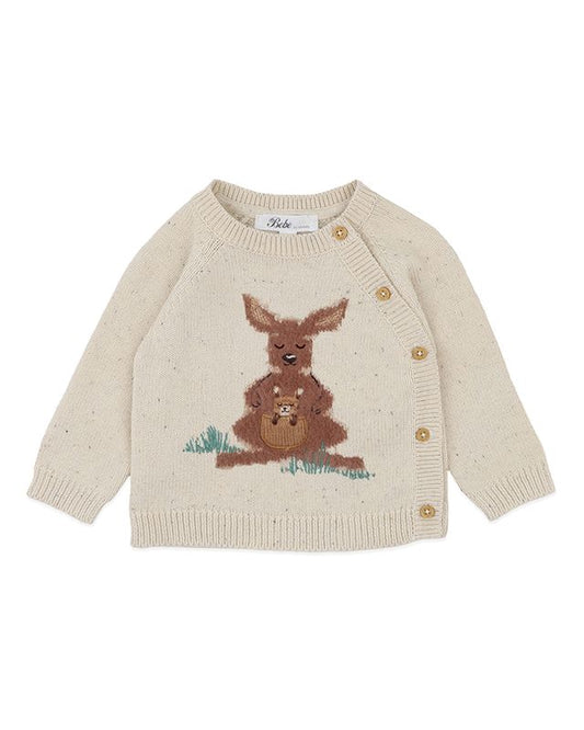 Charlie Kangaroo Organic Knitted Cardigan