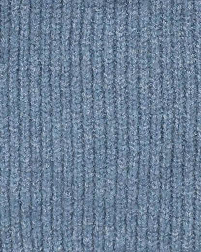 Blue Marl Knitted Hooded Jacket