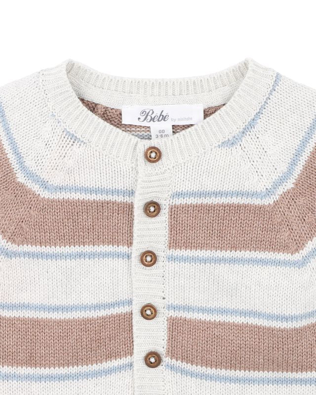 Alvin Stripe Organic Knitted Romper