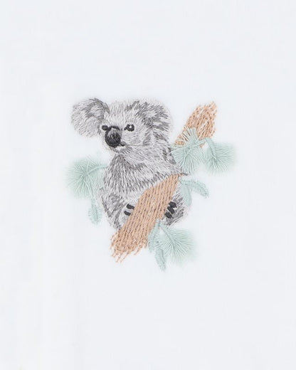 Charlie Koala Velour Zip Onesie