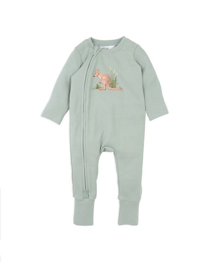 Charlie Kangaroo Organic LS Zipsuit