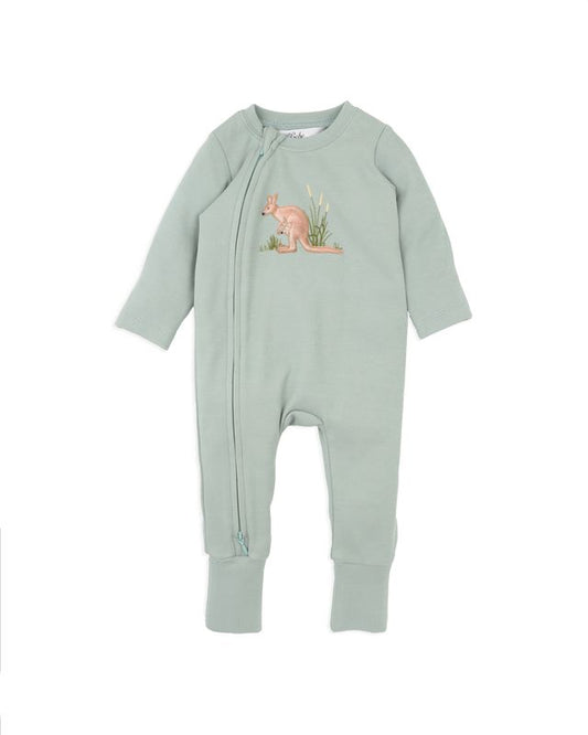 Charlie Kangaroo Organic LS Zipsuit
