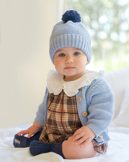 Organic Beanie Bobby - Bluebell