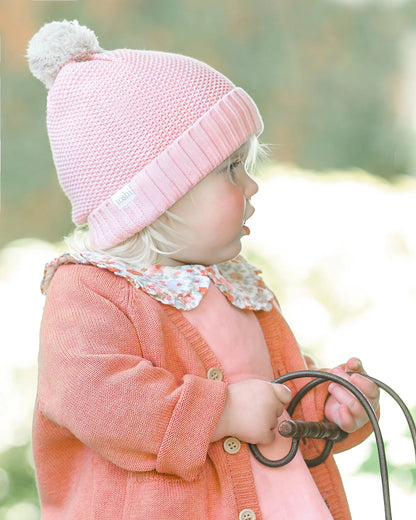 Organic Beanie Bobby - Misty Rose