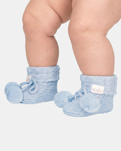 Organic Booties Yummy - Bluebell