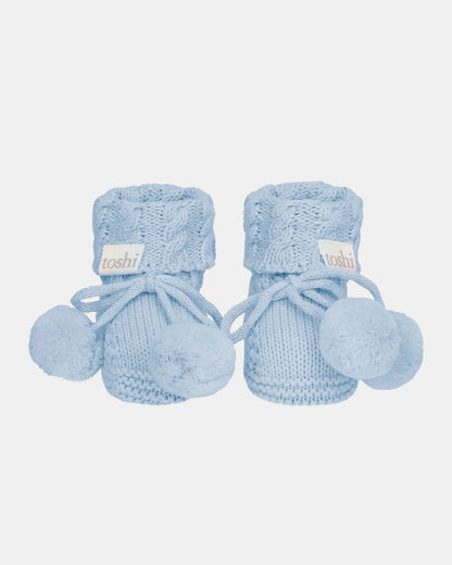 Organic Booties Yummy - Bluebell