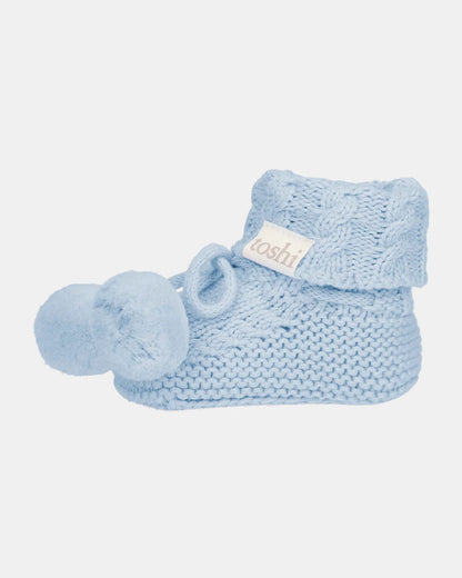 Organic Booties Yummy - Bluebell