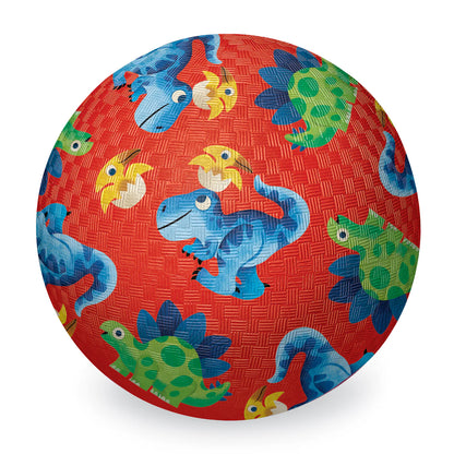 7 Inch Playground Ball - Dino Friends (red)