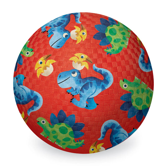 7 Inch Playground Ball - Dino Friends (red)