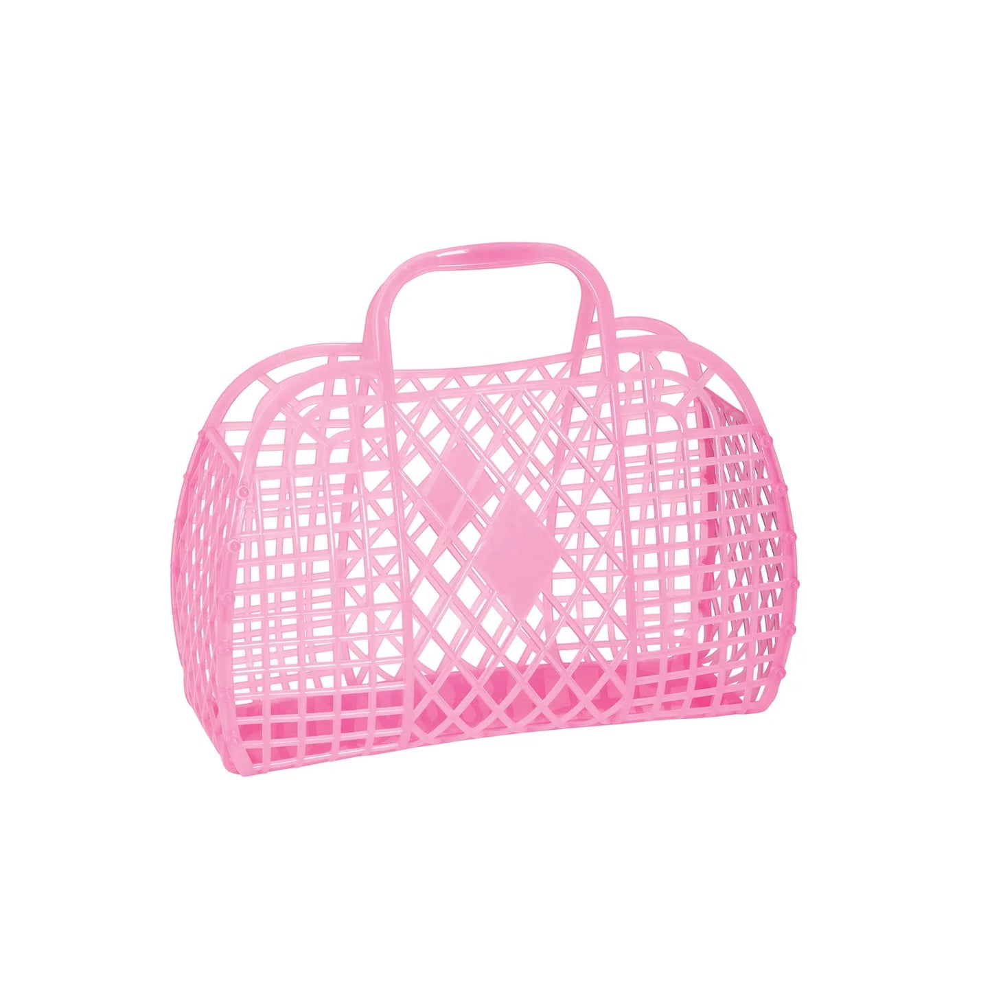Sunjellies Retro Basket Small - Neon Pink