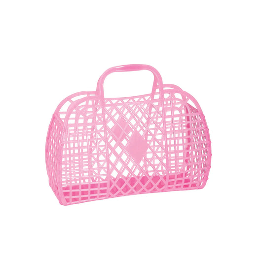 Sunjellies Retro Basket Small - Neon Pink
