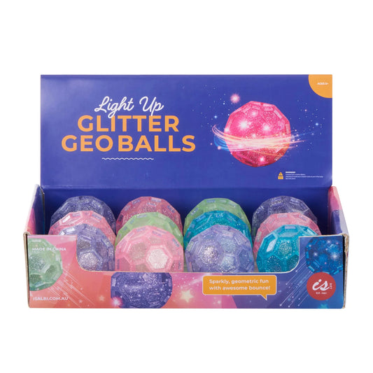Light Up Glitter Geo Ball