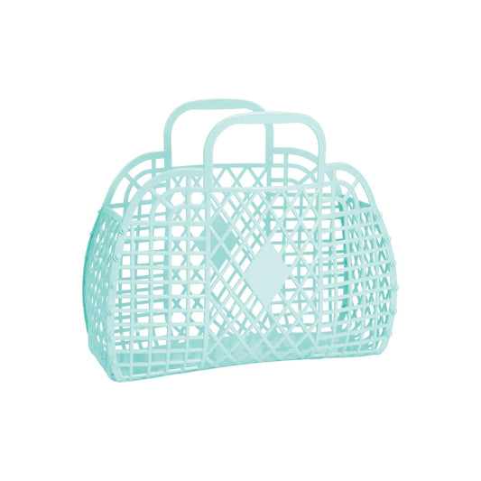 Sunjellies Retro Basket Small - Seafoam