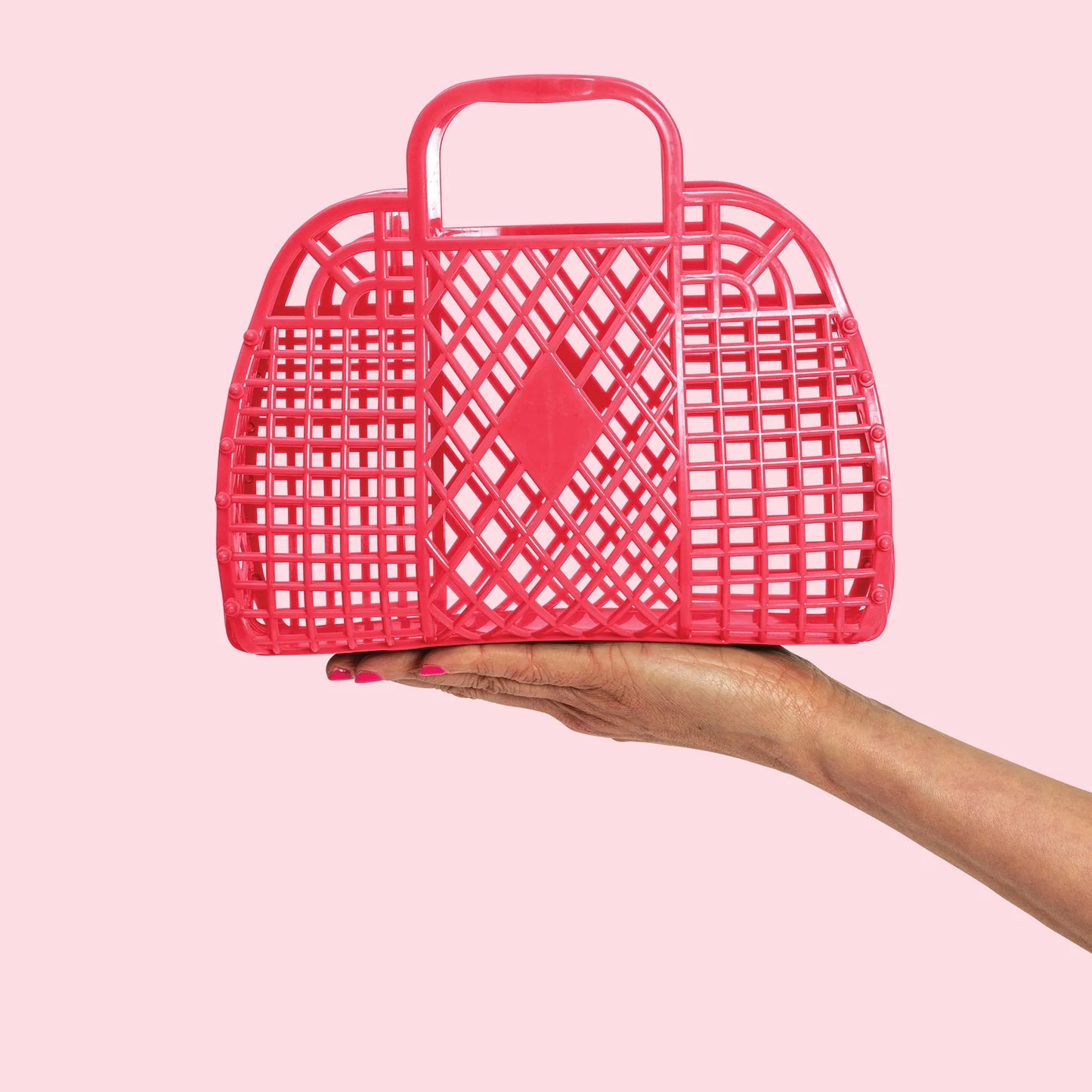 Sunjellies Retro Basket Small - Coral
