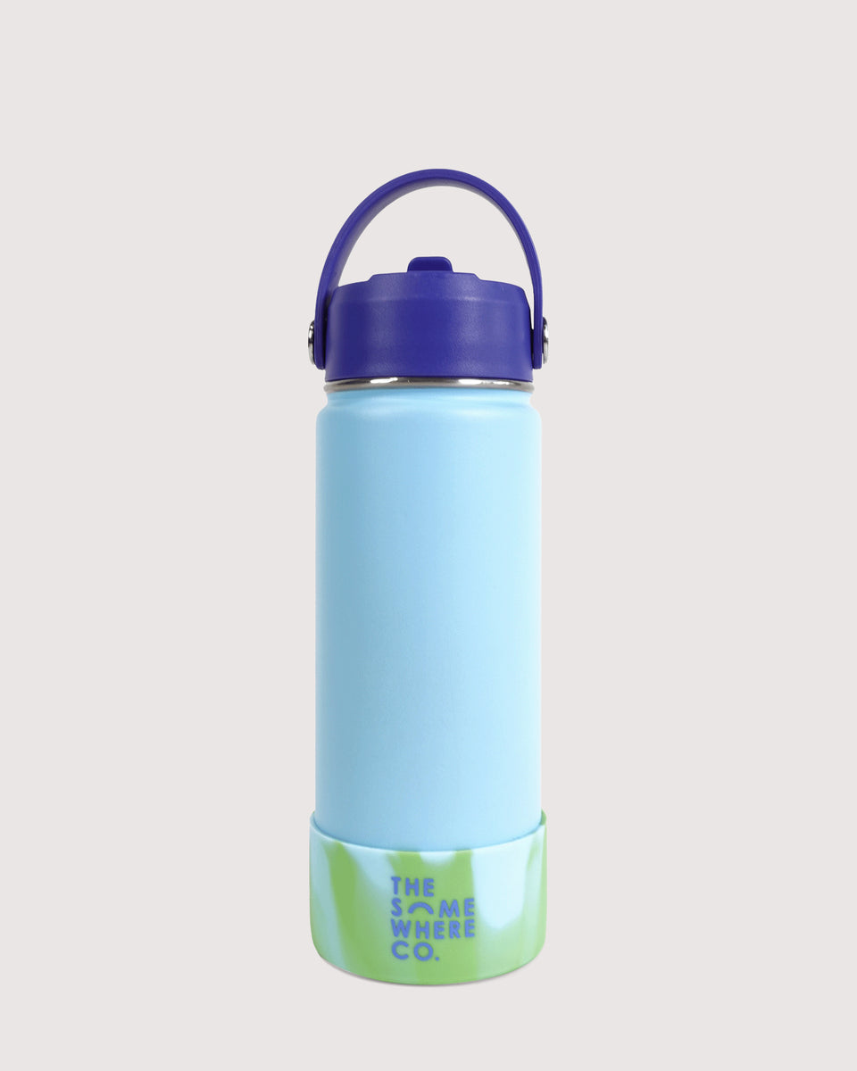 Drink Bottle - Dusty Blue Swirl