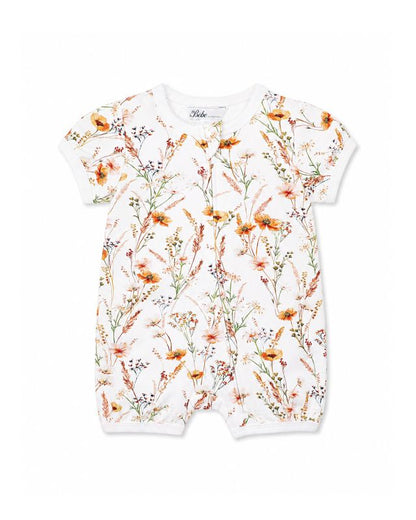 Taylor Organic Floral Zip Romper