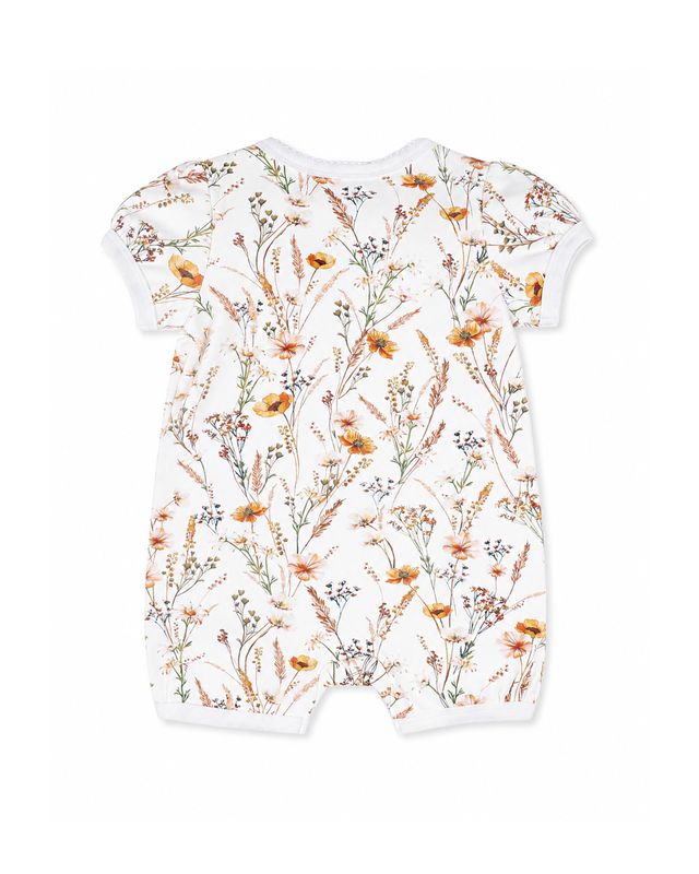 Taylor Organic Floral Zip Romper