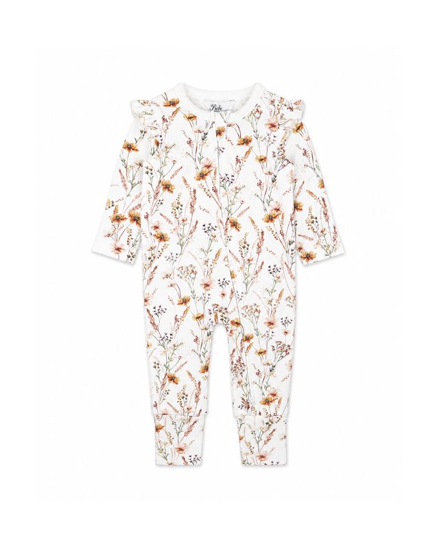 Taylor Organic Floral LS Zipsuit