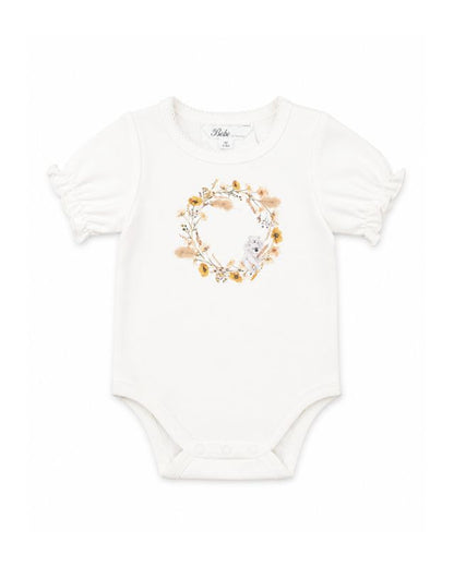 Taylor Organic Floral Koala Bodysuit