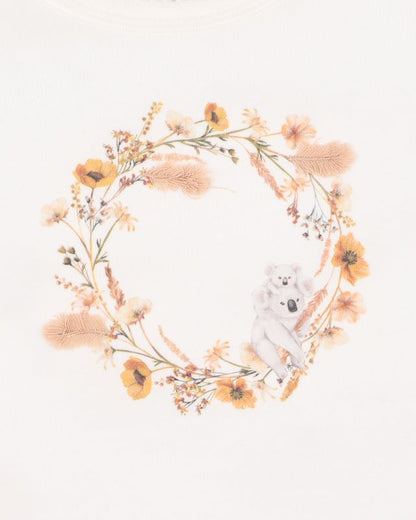 Taylor Organic Floral Koala Bodysuit
