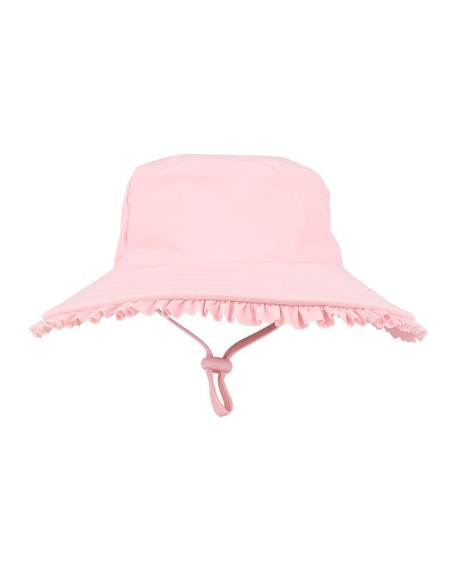 Girls Pink Swim Sunhat