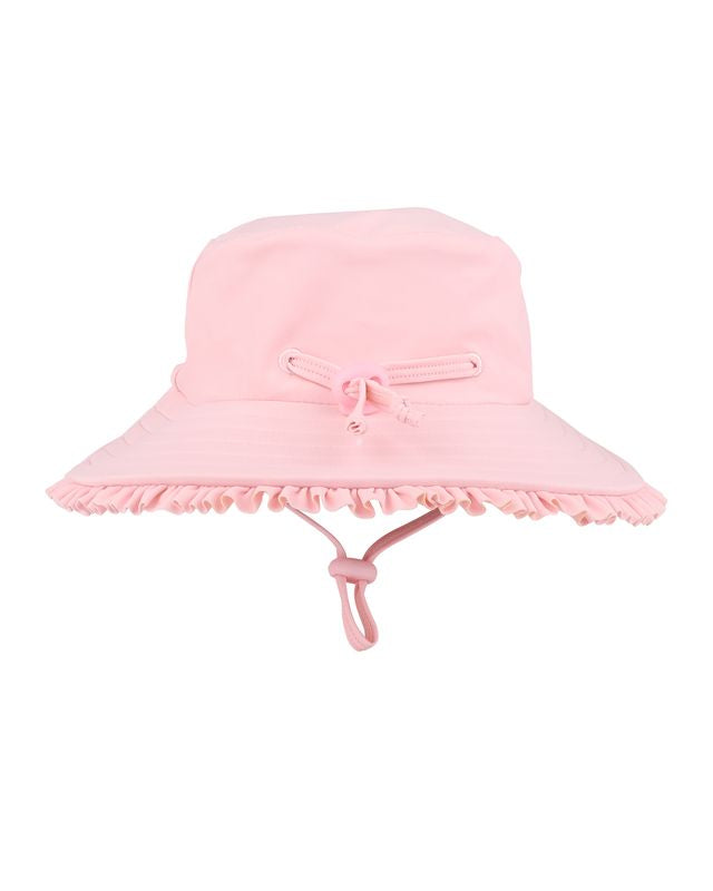 Girls Pink Swim Sunhat