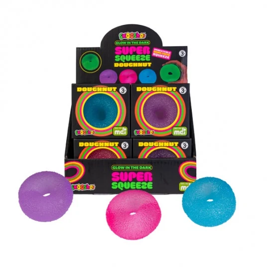 Smooshos Super Squeeze Glow In The Dark Doughnut