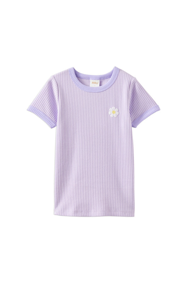 Lilac Mist Rib Tee