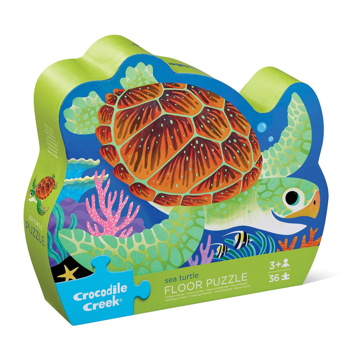 Classic Floor Puzzle 36Pc - Sea Turtle (Foil Stamped)