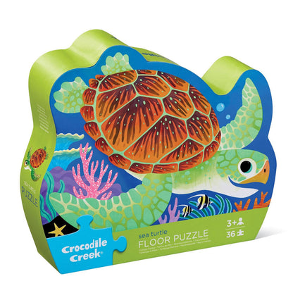 Classic Floor Puzzle 36Pc - Sea Turtle (Foil Stamped)