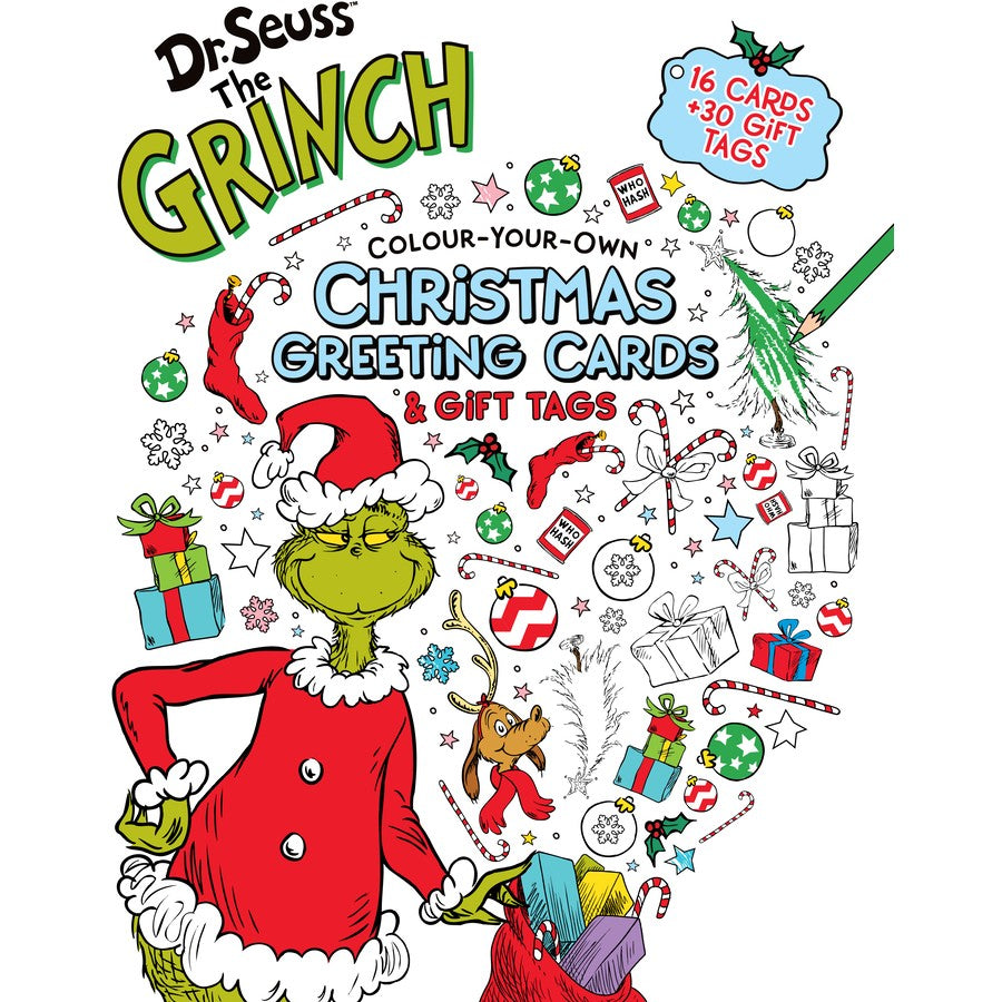 Dr. Seuss The Grinch Colour-Your-Own Greeting Cards & Gift Tags