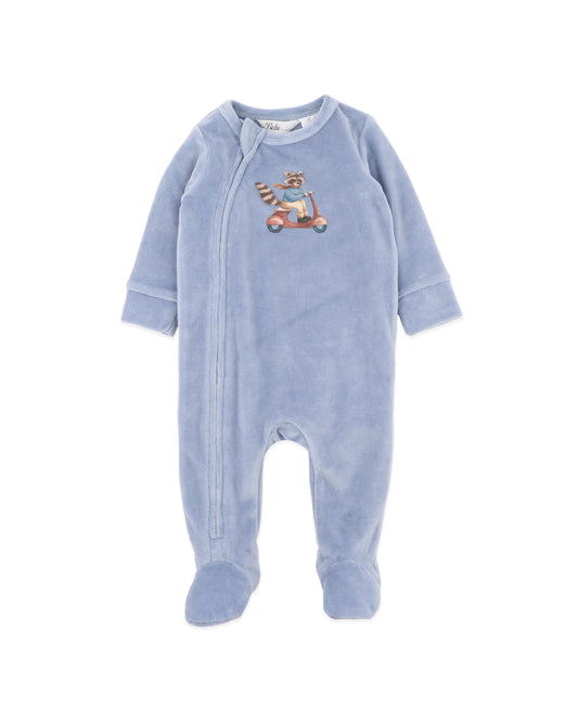 Alvin Velour Zip Onesie