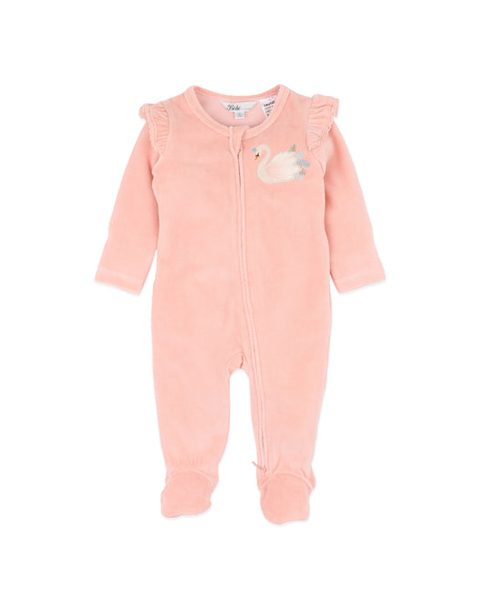 Gemma Velour Zip Onesie