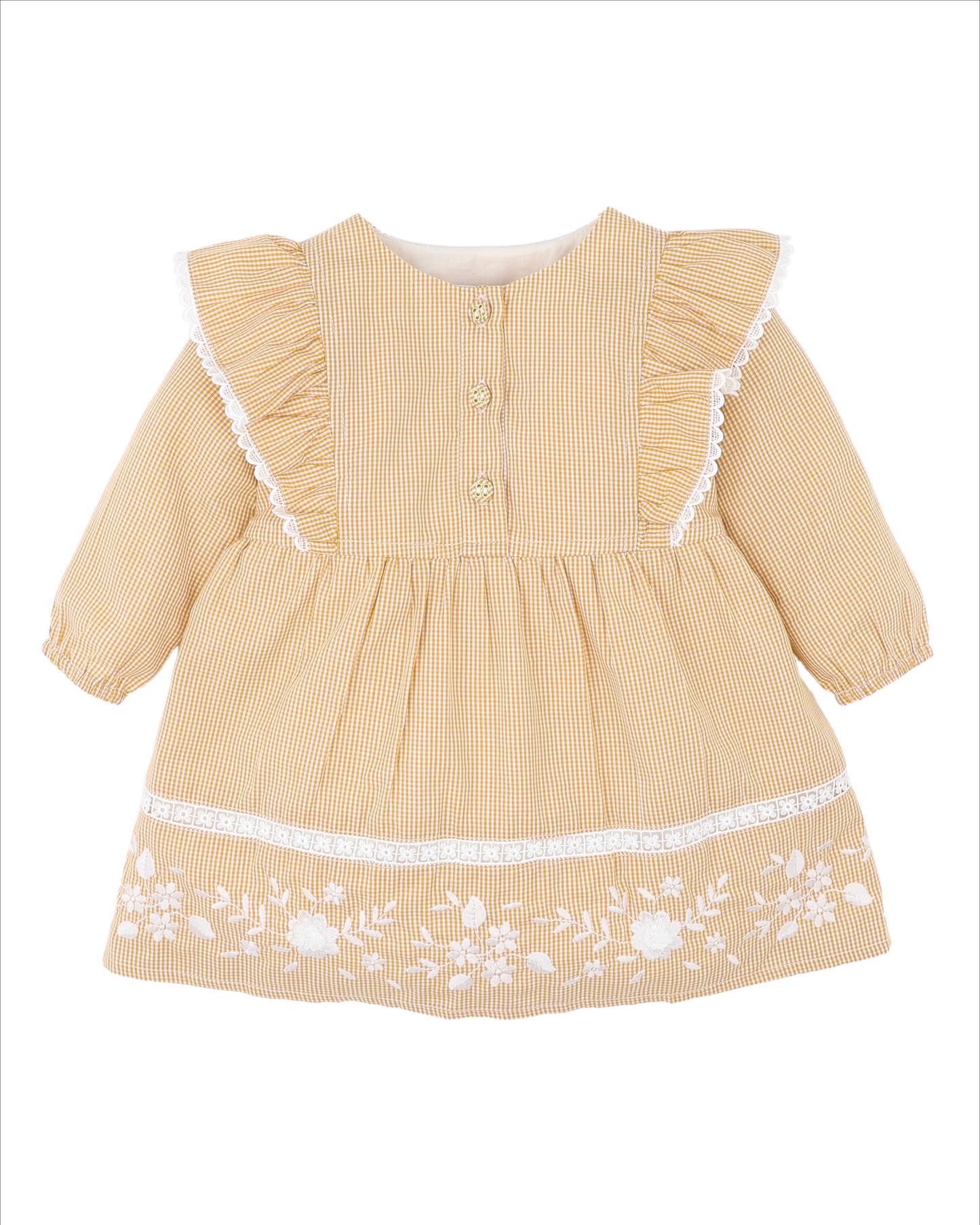 Winnie Embroidered Gingham Dress