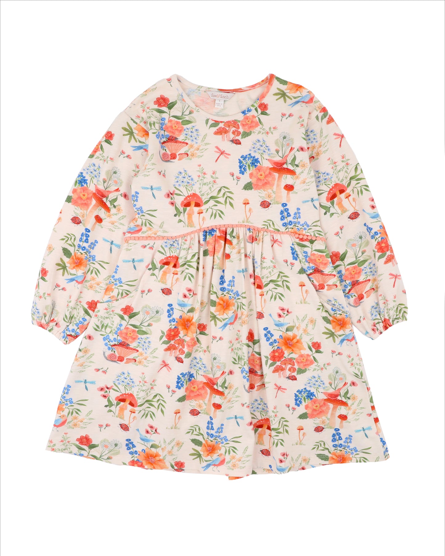 Wild Garden Print Organic Dress