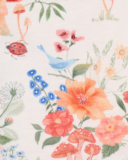 Wild Garden Print Organic Dress