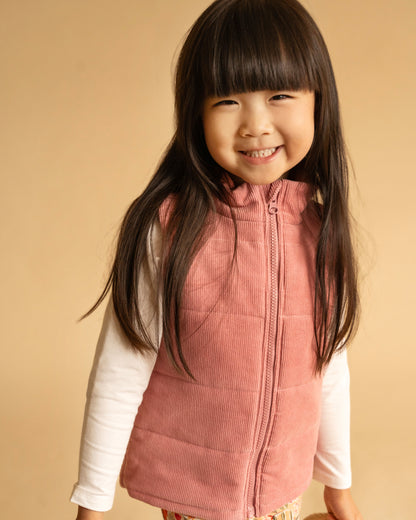 Wild Garden Quilted Zip Up Vest