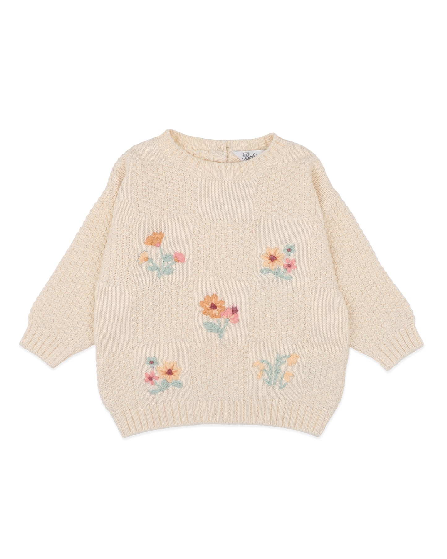 Fern Hand Embroidered Organic Jumper