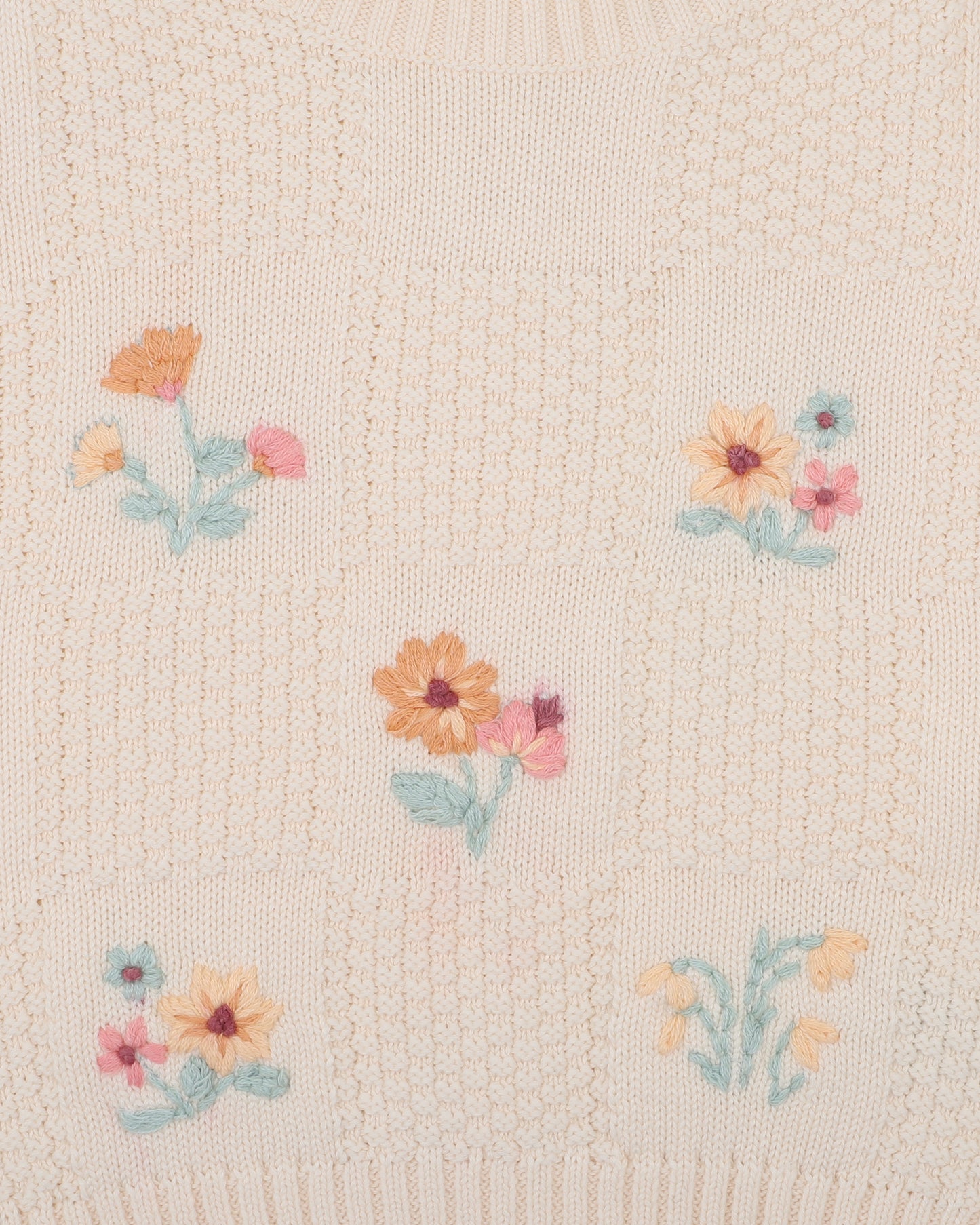 Fern Hand Embroidered Organic Jumper