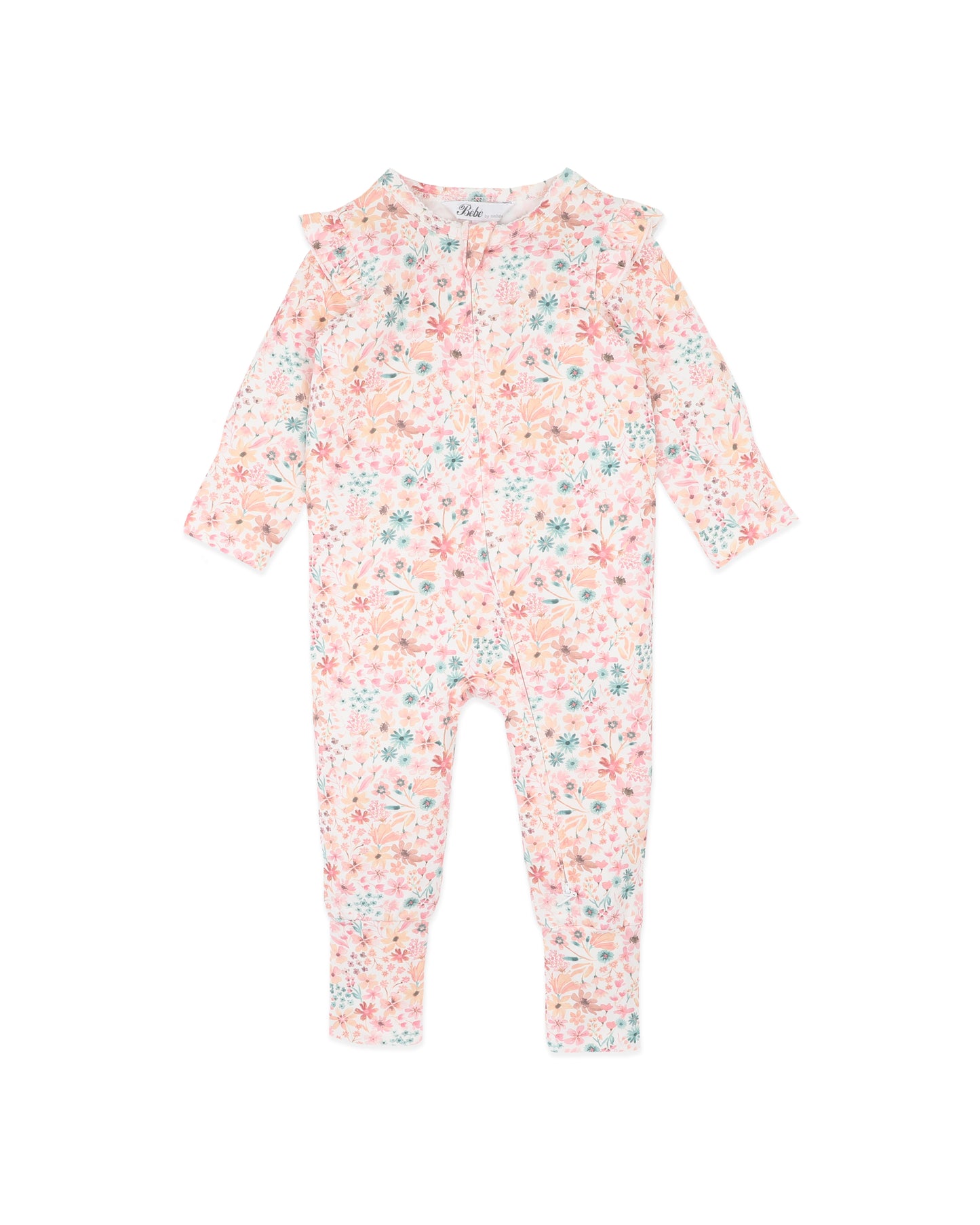 Fern Floral Organic LS Zipsuit