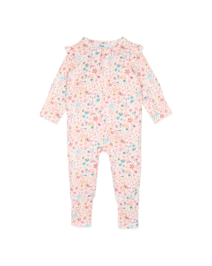 Fern Floral Organic LS Zipsuit