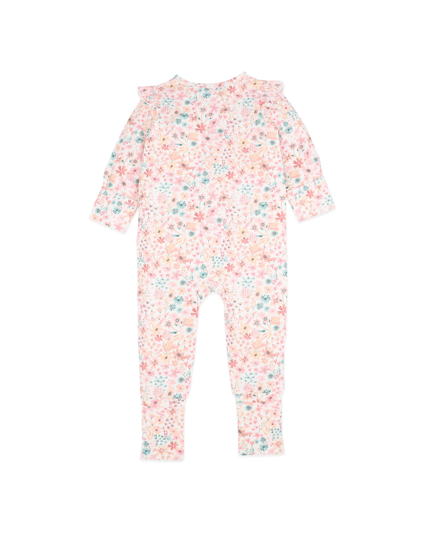 Fern Floral Organic LS Zipsuit