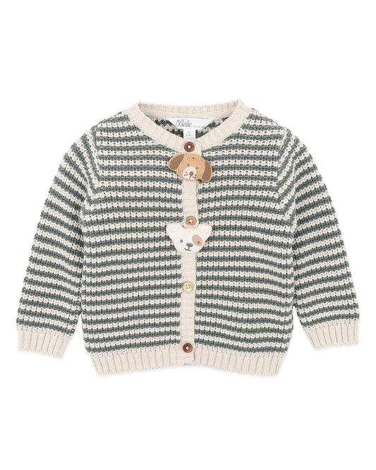 Otto Stripe Organic Knitted Cardigan