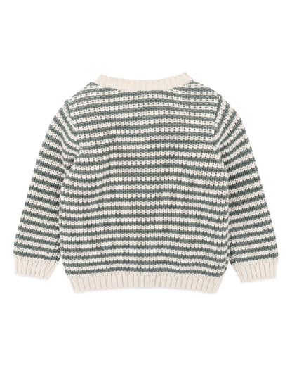 Otto Stripe Organic Knitted Cardigan