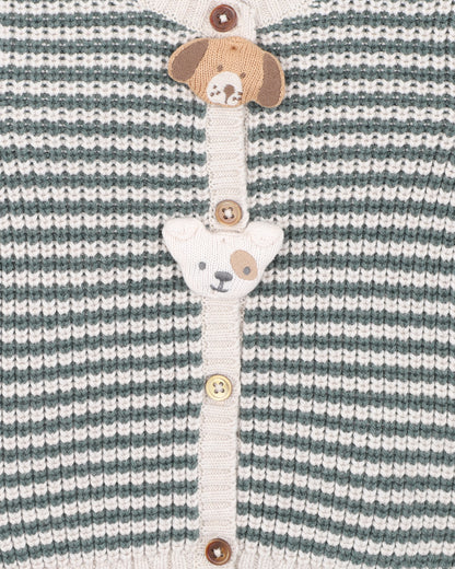 Otto Stripe Organic Knitted Cardigan