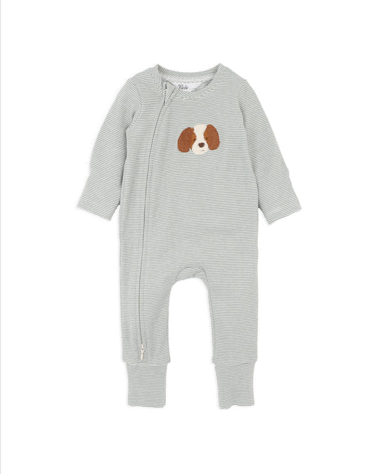 Otto Stripe Organic LS Zipsuit