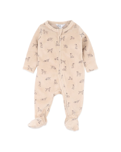 Otto Velour Zip Onesie