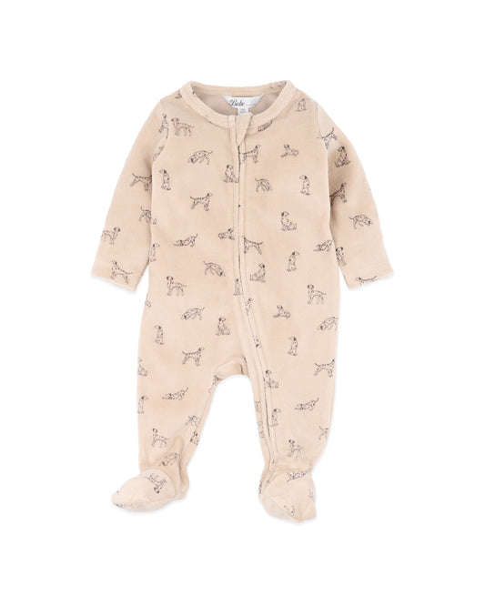 Otto Velour Zip Onesie