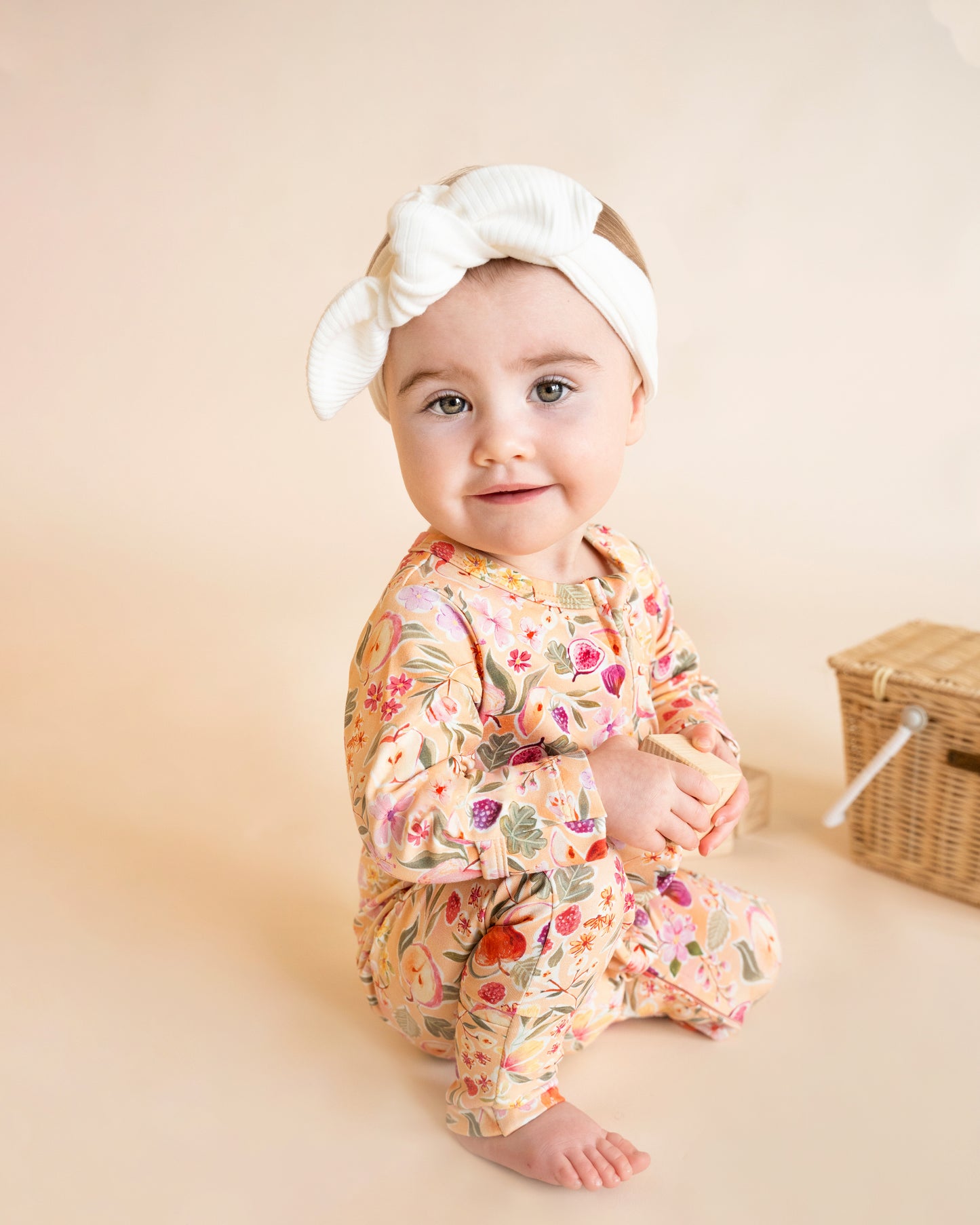 Orchard Bloom Organic LS Zipsuit